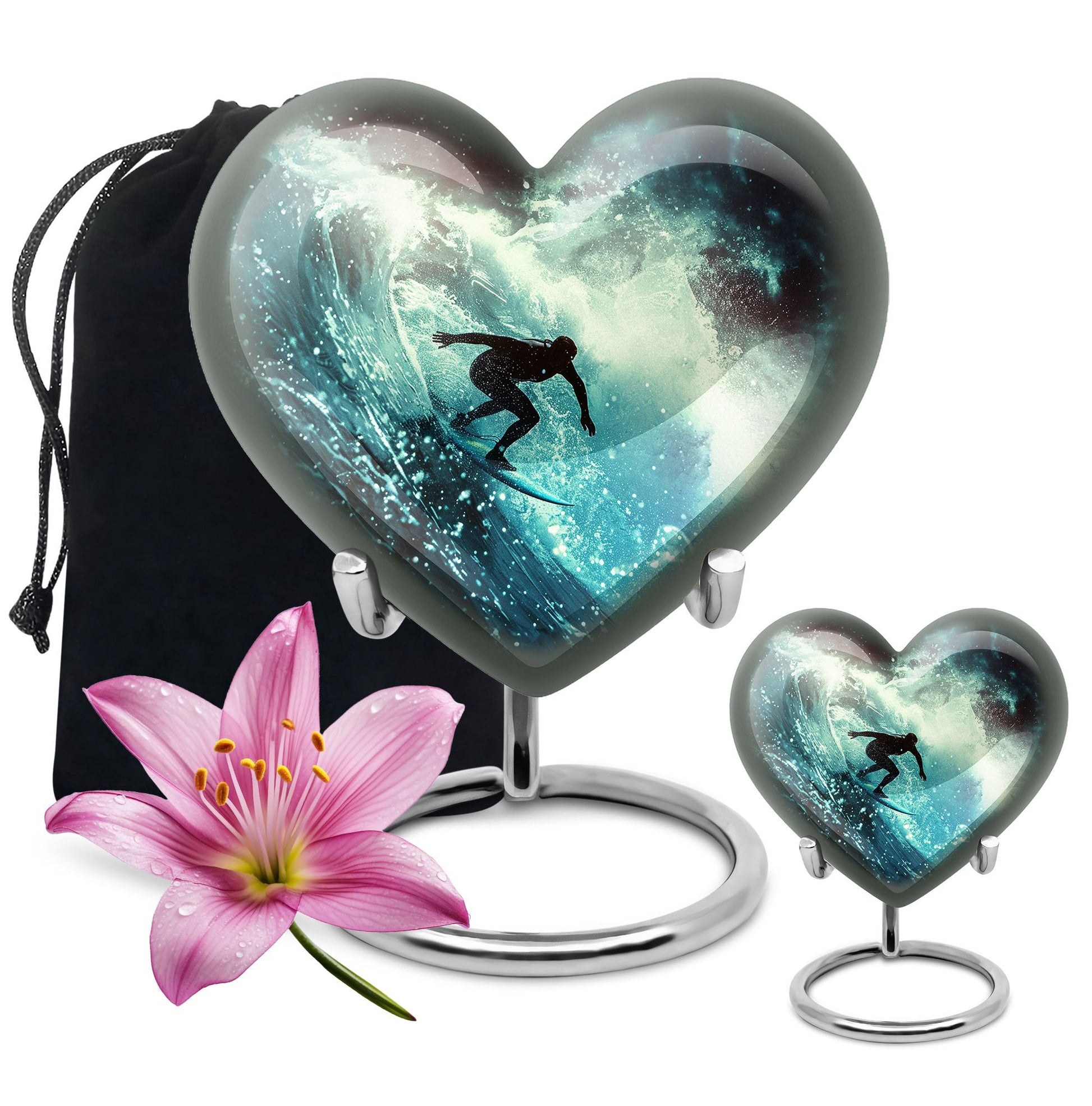 Surfer-Ocean Themed Cremation Urn - Urns For Ashes Large