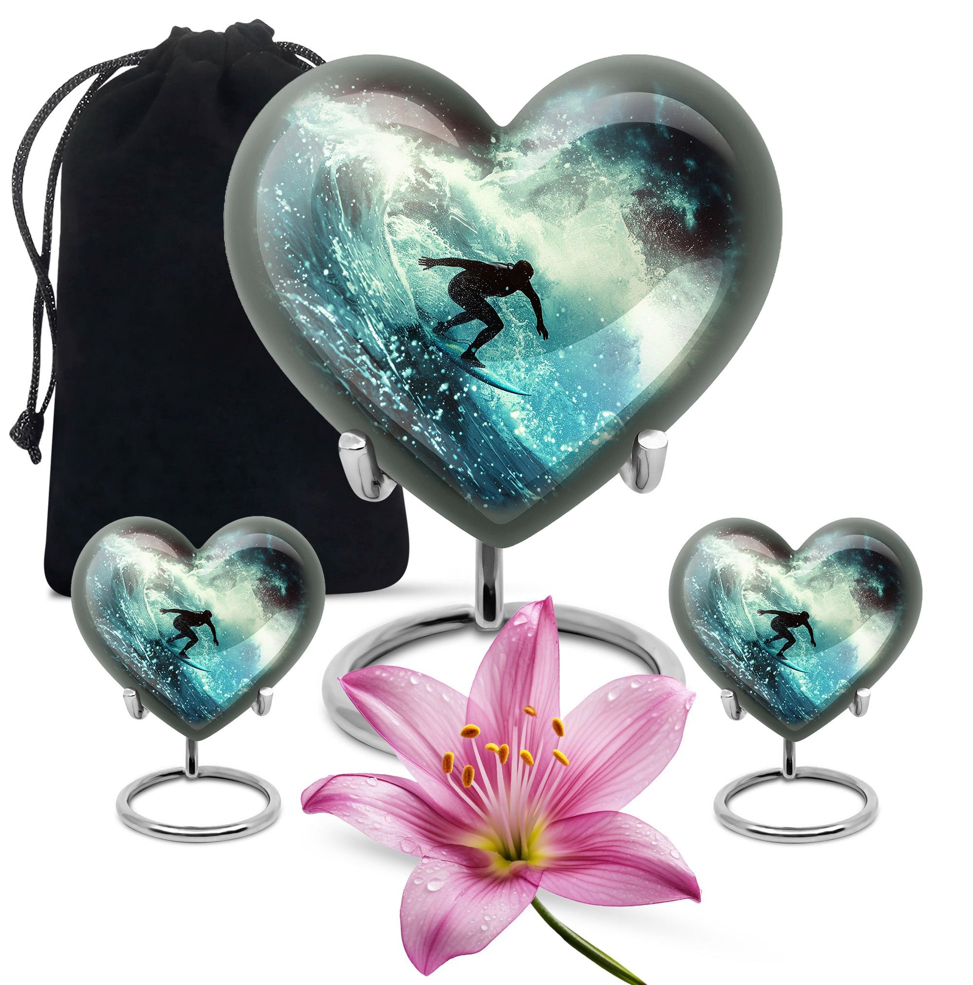 Surfer-Ocean Themed Cremation Urn - Urns For Ashes Large