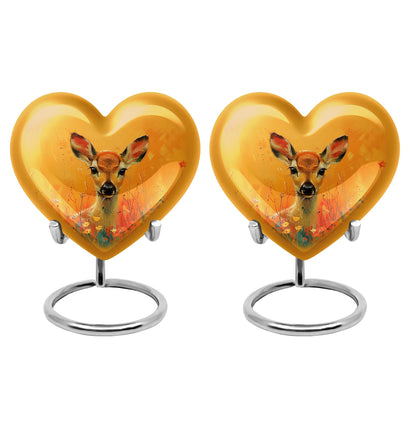 Personalized Deer Cremation Urn for Mom - 10-inch, 200 cu in - Yatskia