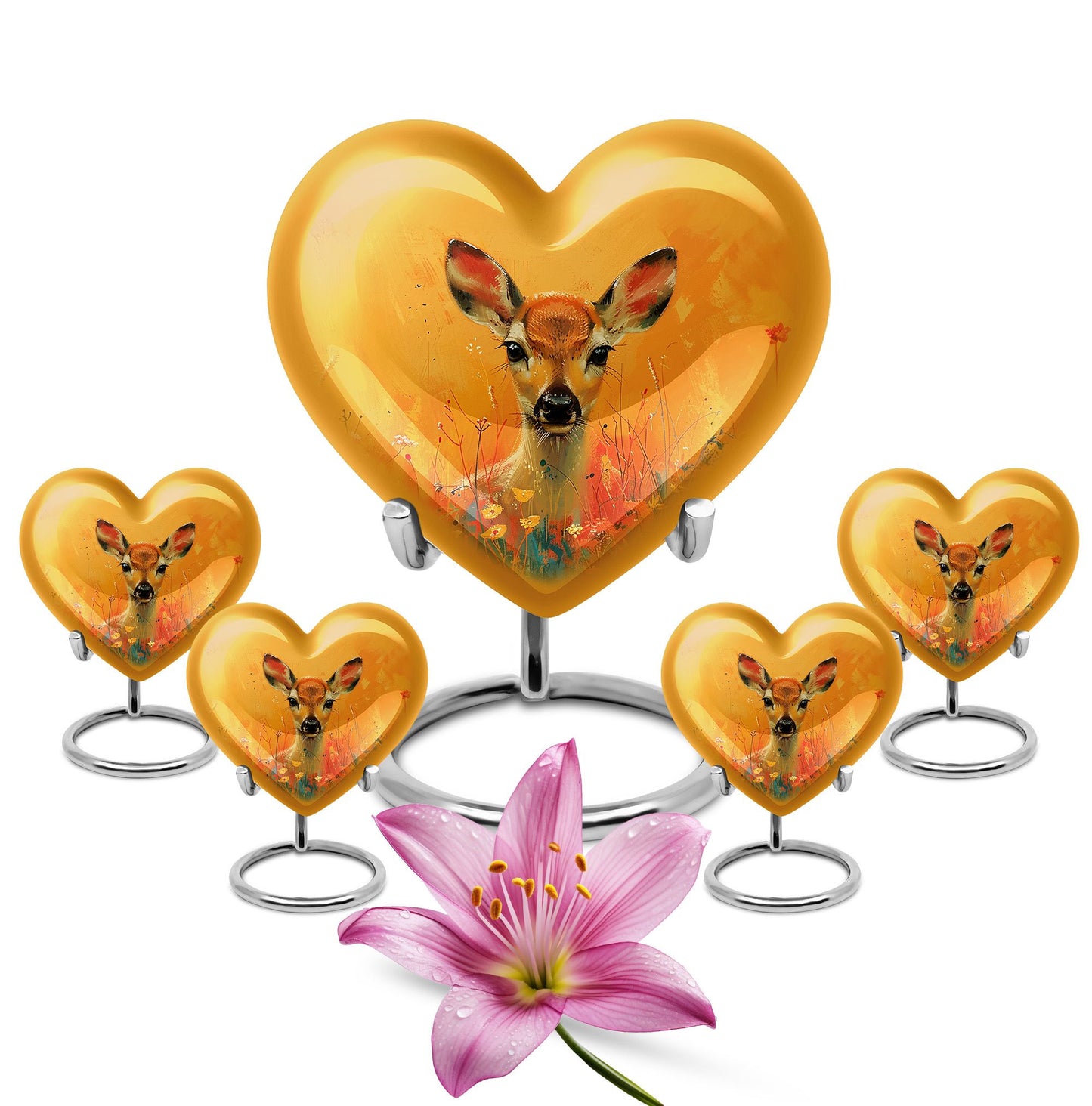 Personalized Deer Cremation Urn for Mom - 10-inch, 200 cu in - Yatskia