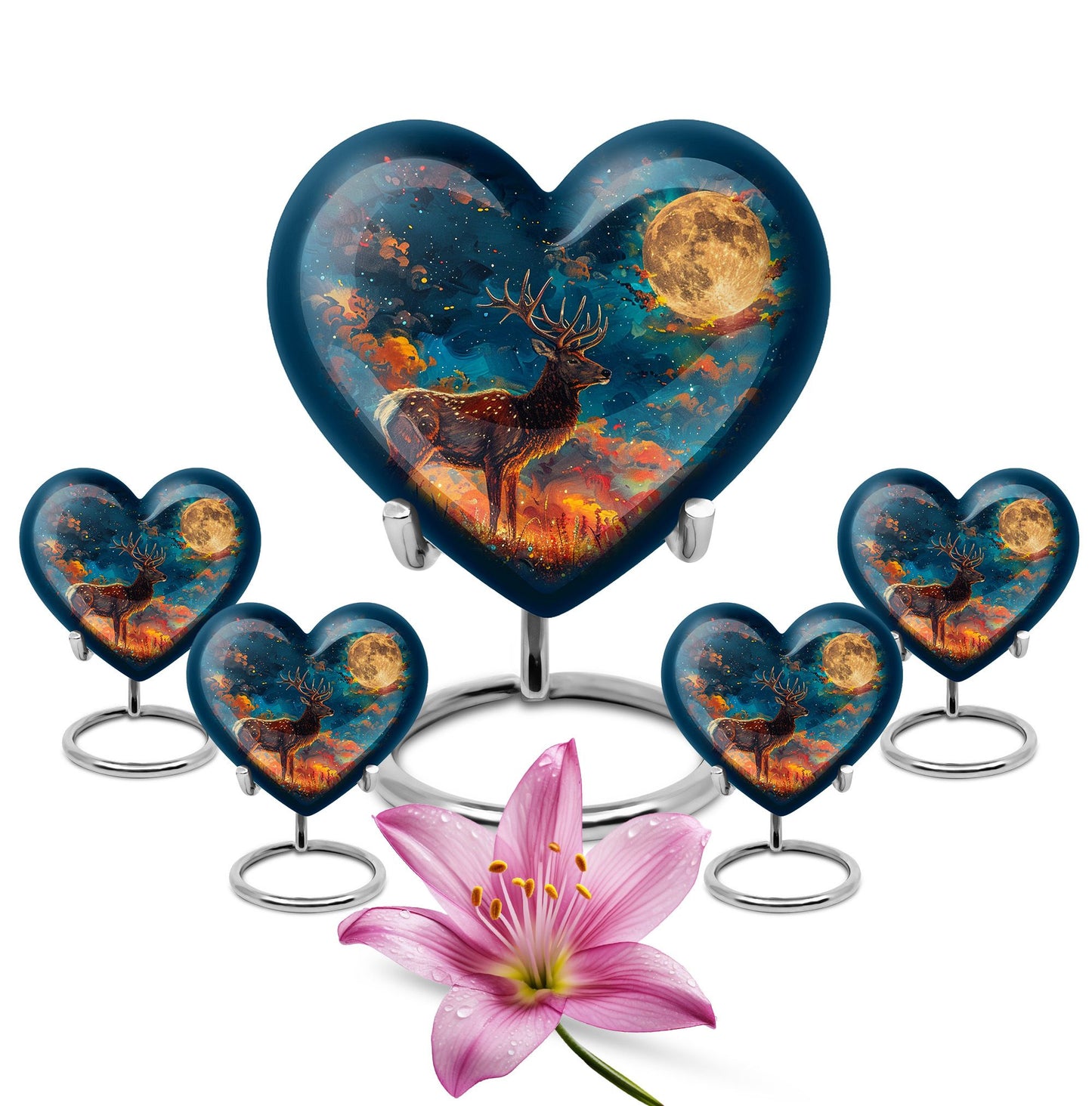 Personalized Deer Cremation Urn for Adults - 10-inch, 200 cu in - Yatskia