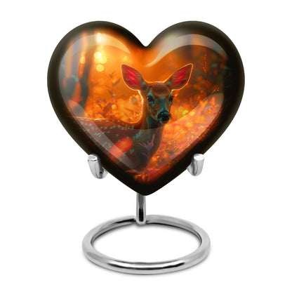 Personalized Deer Cremation Urn for Human Ashes - 10-inch, 200 cu in - Yatskia