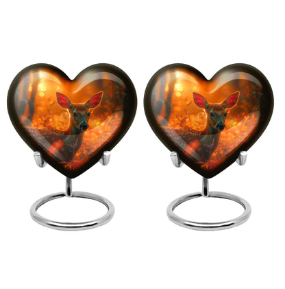 Personalized Deer Cremation Urn for Human Ashes - 10-inch, 200 cu in - Yatskia