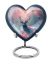 Elegant Pink Deer Cremation Urn – Beautiful Wildlife Memorial Urn for Ashes