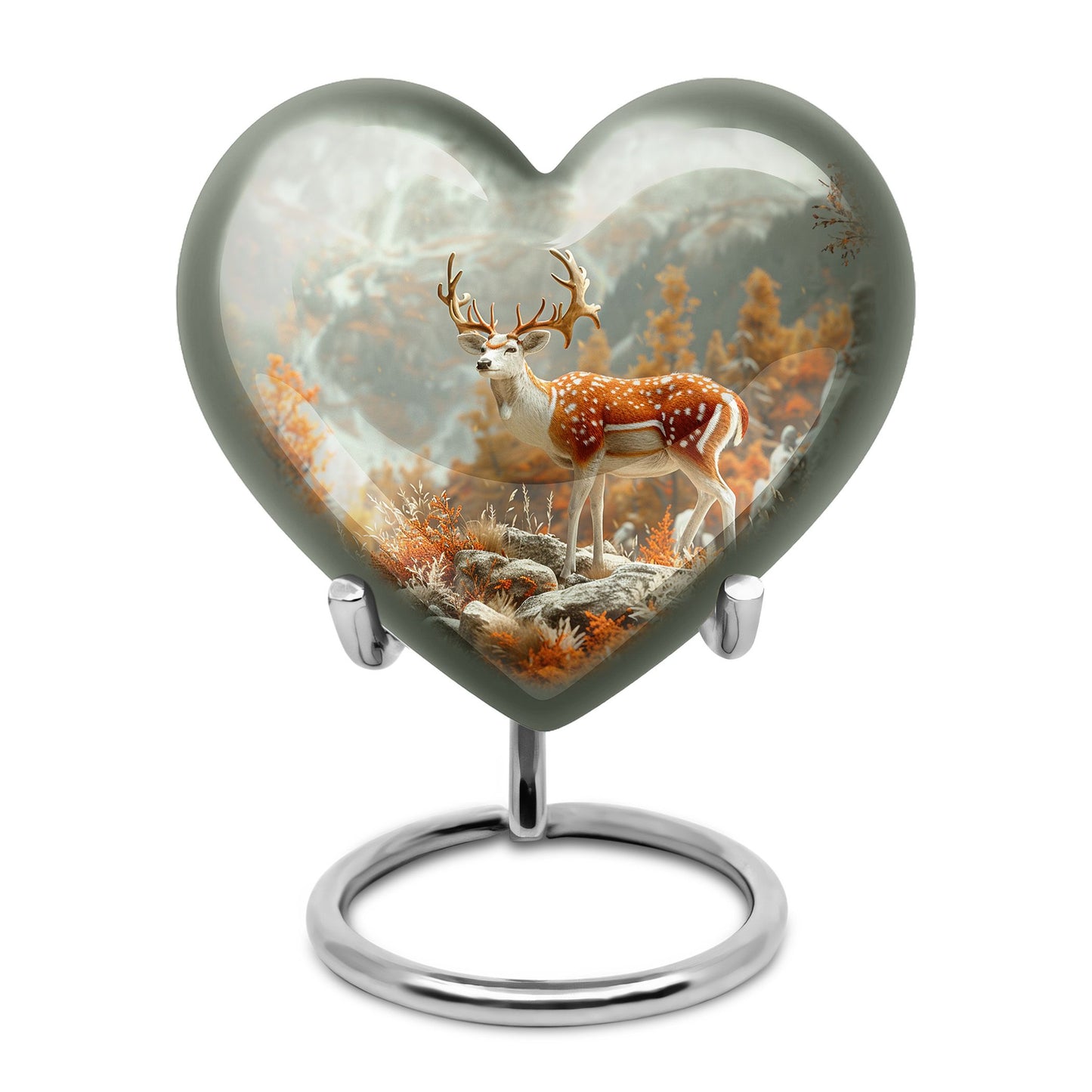 Personalized Deer Cremation Urn for Human Ashes - 10-inch, 200 cu in - Yatskia