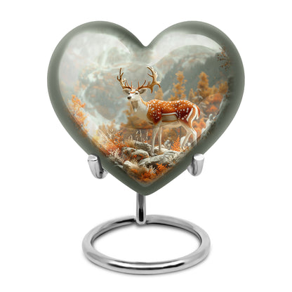 Personalized Deer Cremation Urn for Human Ashes - 10-inch, 200 cu in - Yatskia