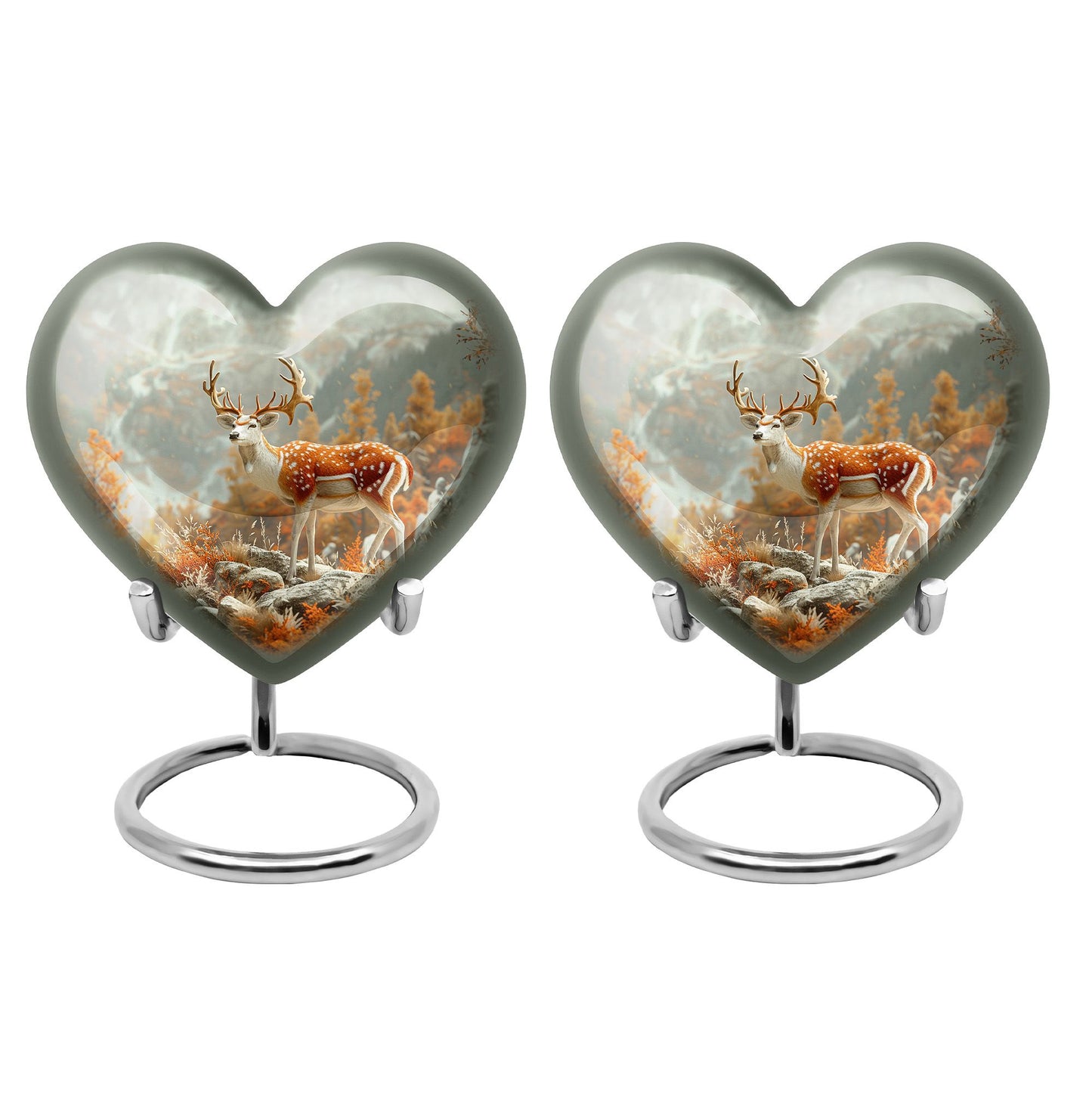 Personalized Deer Cremation Urn for Human Ashes - 10-inch, 200 cu in - Yatskia