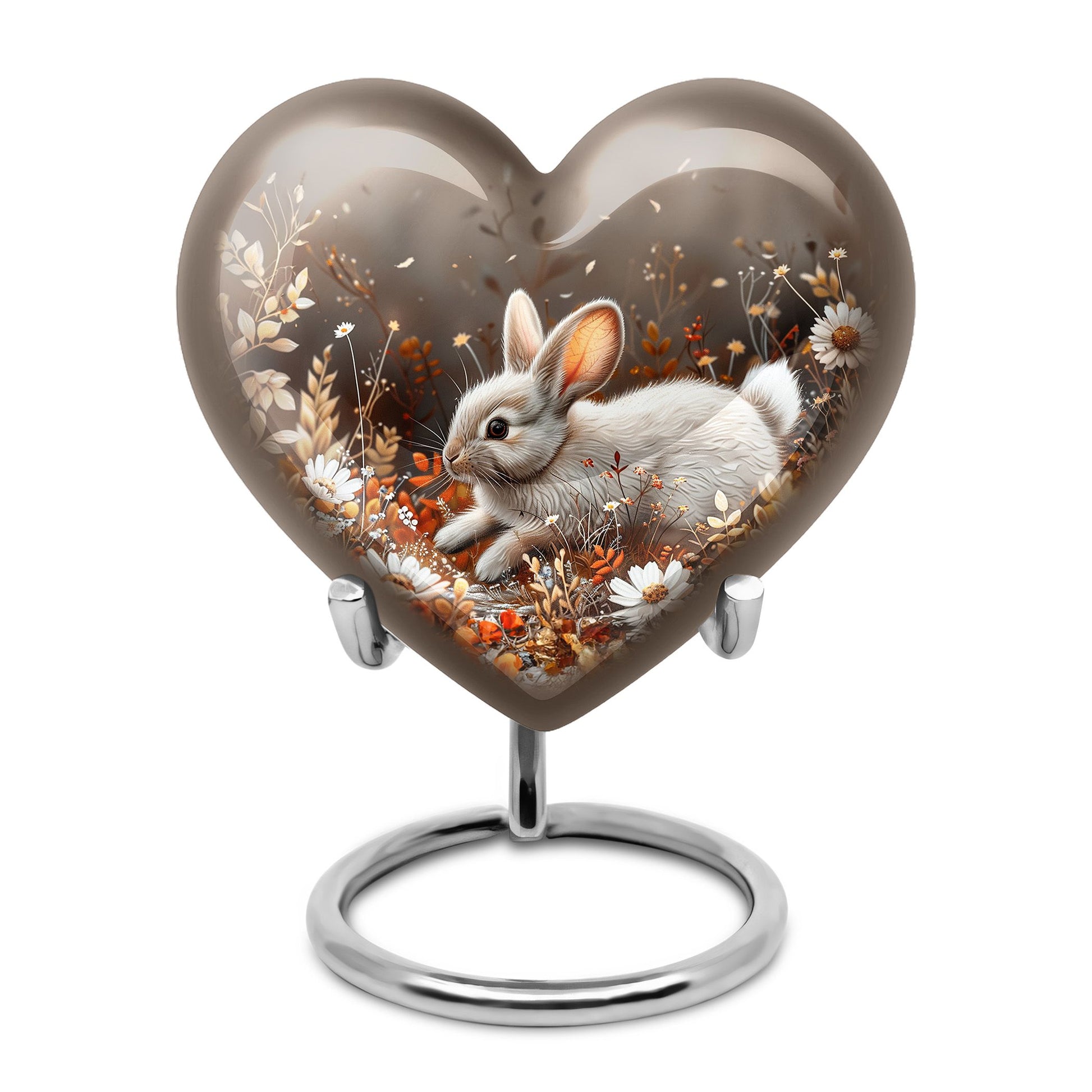 Forest Rabbit Meadow - Rabbit Urn Memorial, Funeral Shape Urn