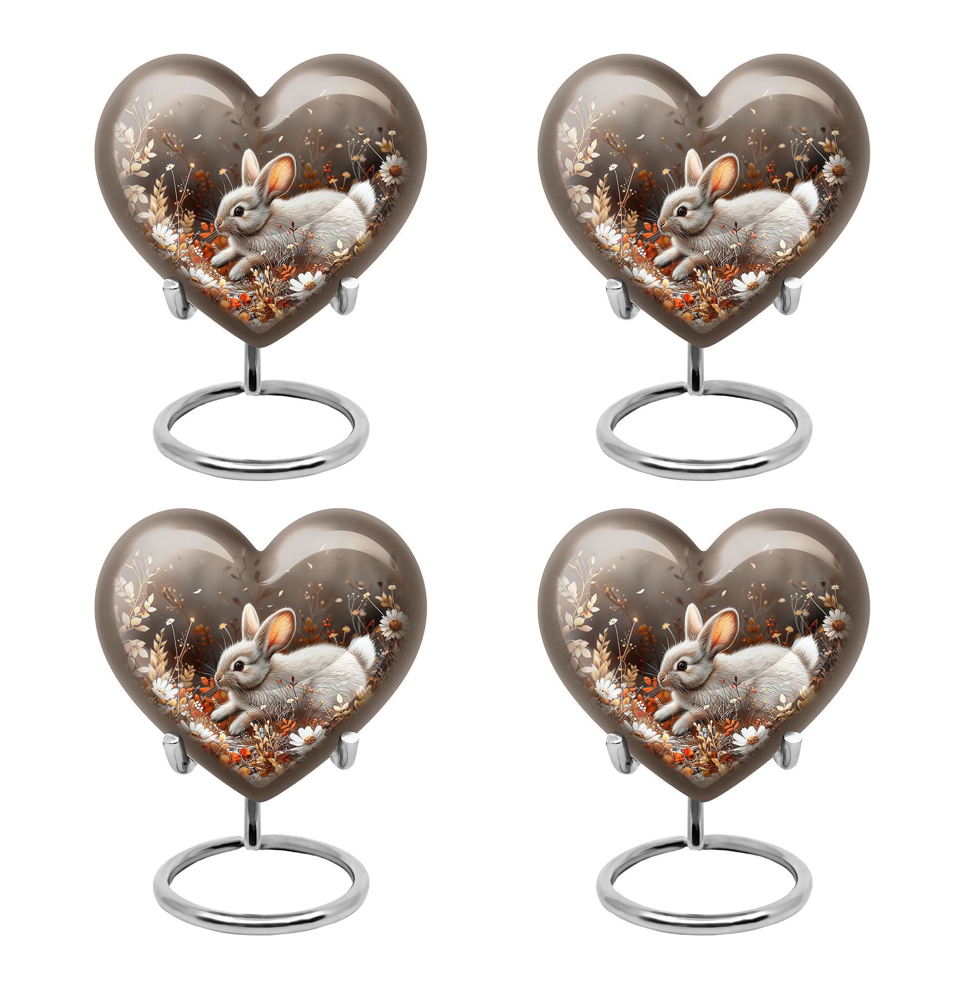 Forest Rabbit Meadow - Rabbit Urn Memorial, Funeral Shape Urn