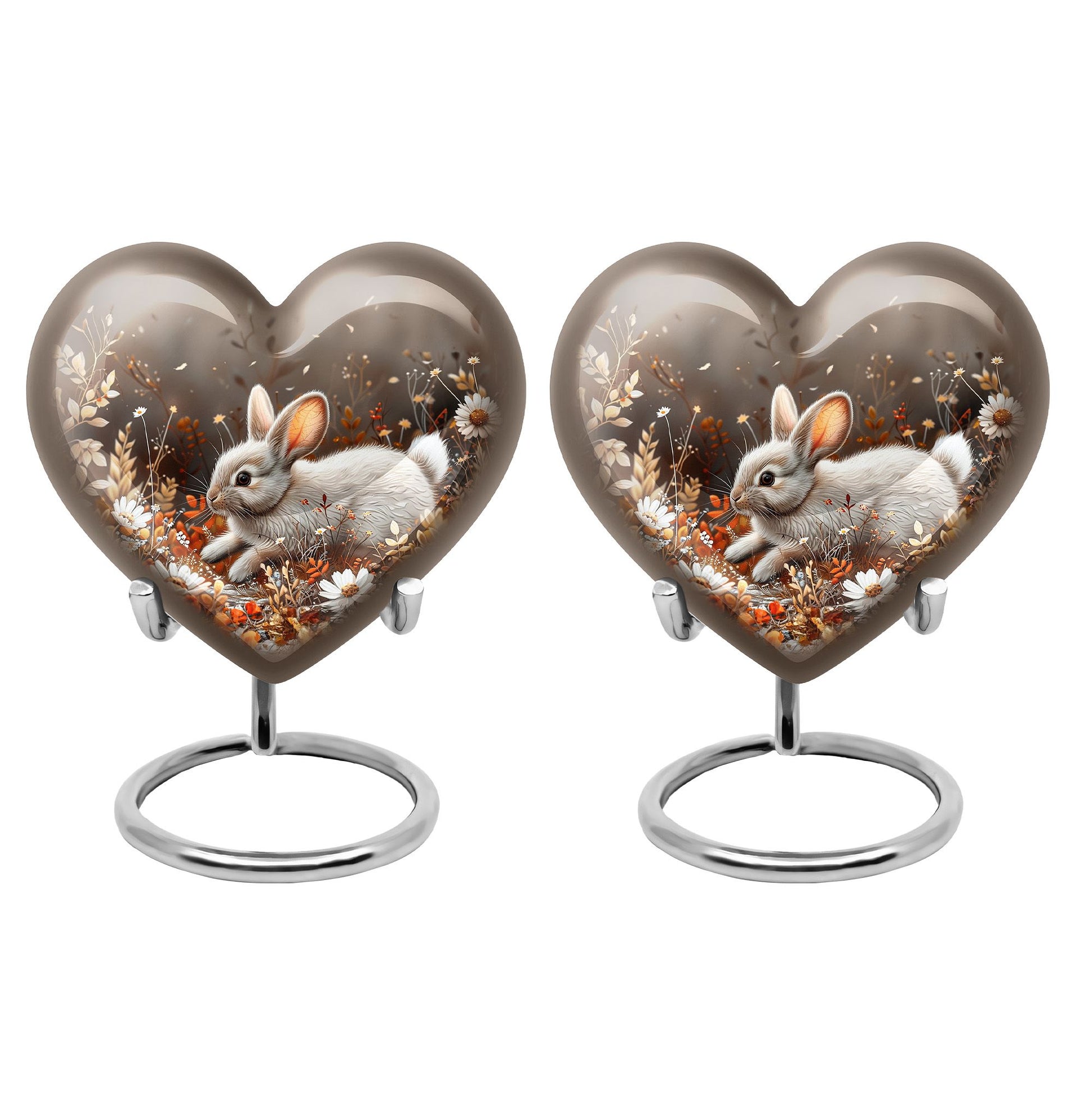 Forest Rabbit Meadow - Rabbit Urn Memorial, Funeral Shape Urn