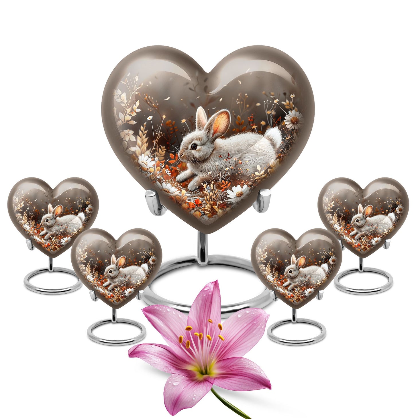 Personalized Rabbit Memorial Urn for Pet Ashes - 10-inch, 200 cu in - Yatskia