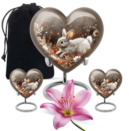 Personalized Rabbit Memorial Urn for Pet Ashes - 10-inch, 200 cu in - Yatskia