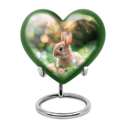 Green Personalized Pet Memorial Urn for Pet Ashes - 10-inch, 200 cu in - Yatskia
