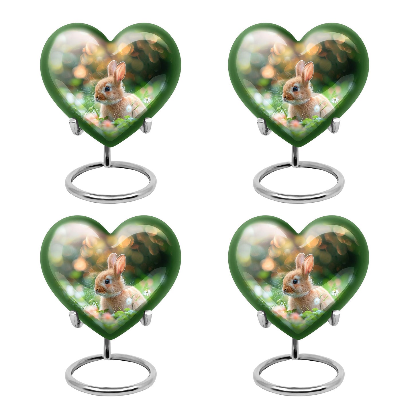 Green Personalized Pet Memorial Urn for Pet Ashes - 10-inch, 200 cu in - Yatskia