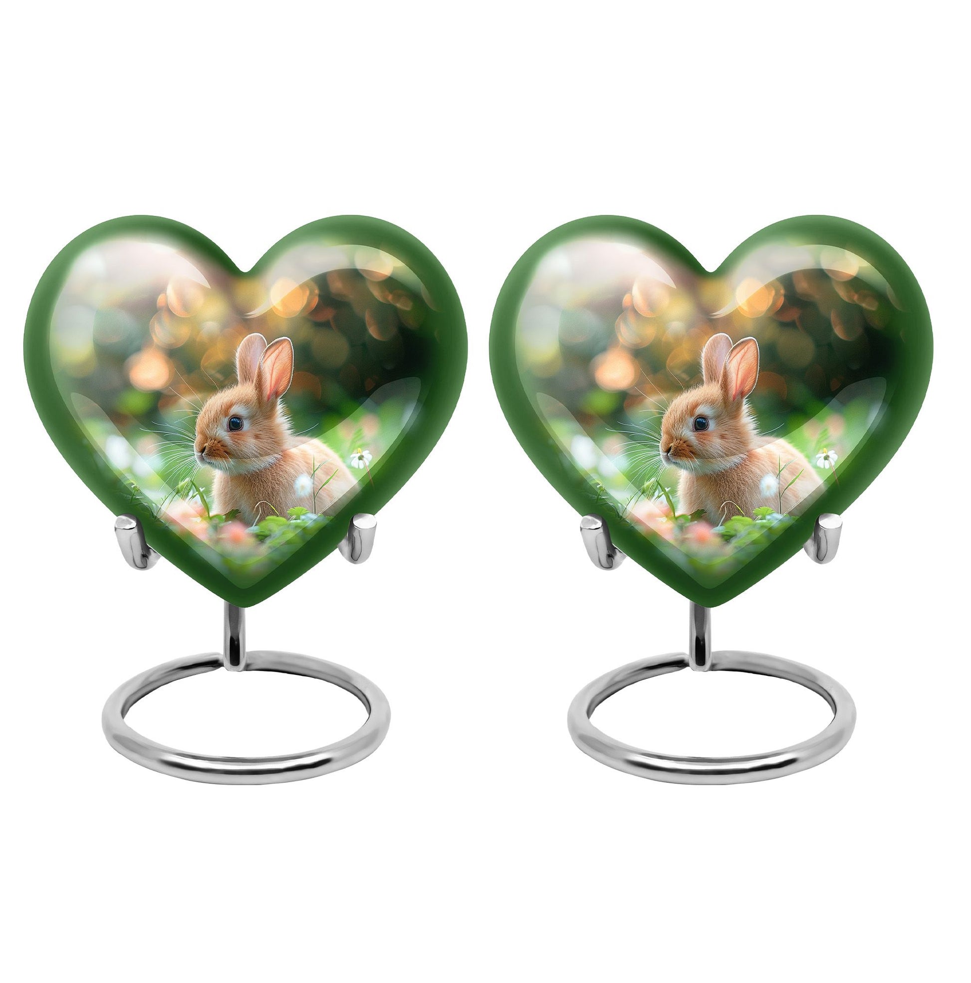 Green Baby Bunny Rabbit Urn – Beautiful Memorial for Pet Rabbits