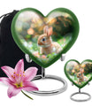 Green Baby Bunny Rabbit Urn – Beautiful Memorial for Pet Rabbits