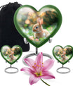 Green Baby Bunny Rabbit Urn – Beautiful Memorial for Pet Rabbits
