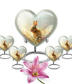 Baby Bunny Rabbit Urn – Beautiful Floral Design Memorial for Pet Remains