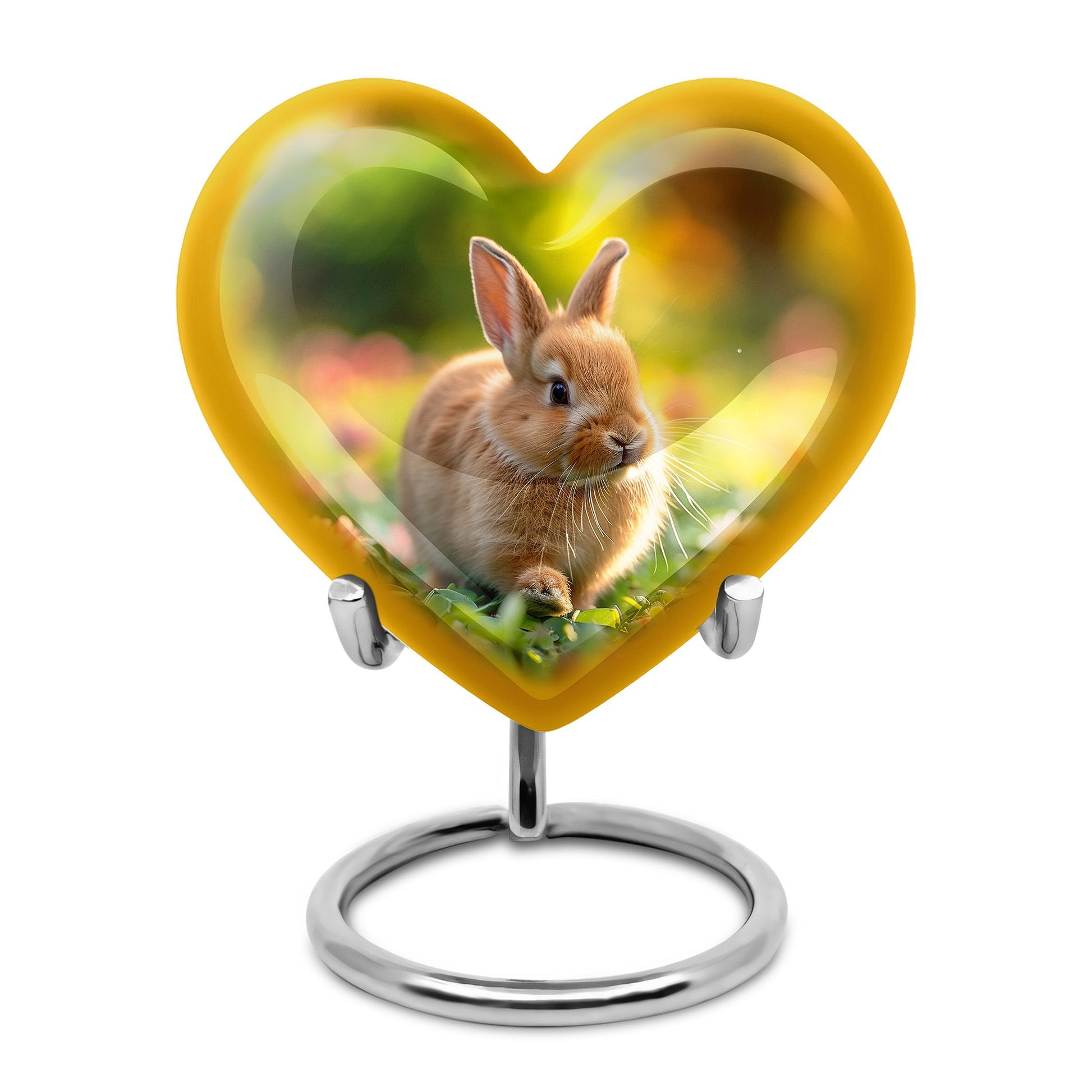 Bunny Rabbit Garden Urn - Beautiful Pet Memorial with Nature Design