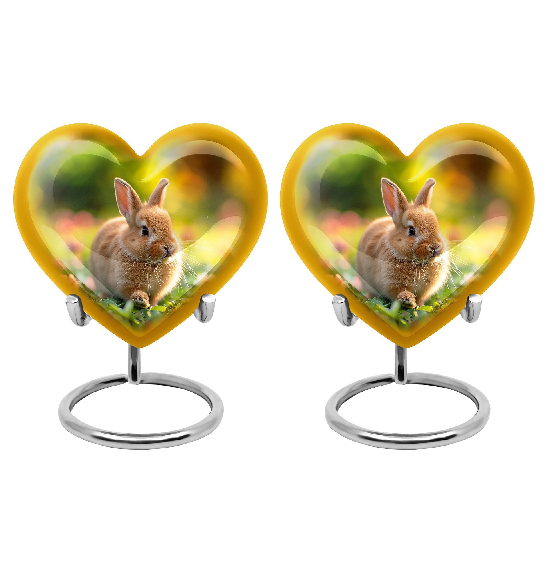 Bunny Rabbit Garden Urn - Beautiful Pet Memorial with Nature Design