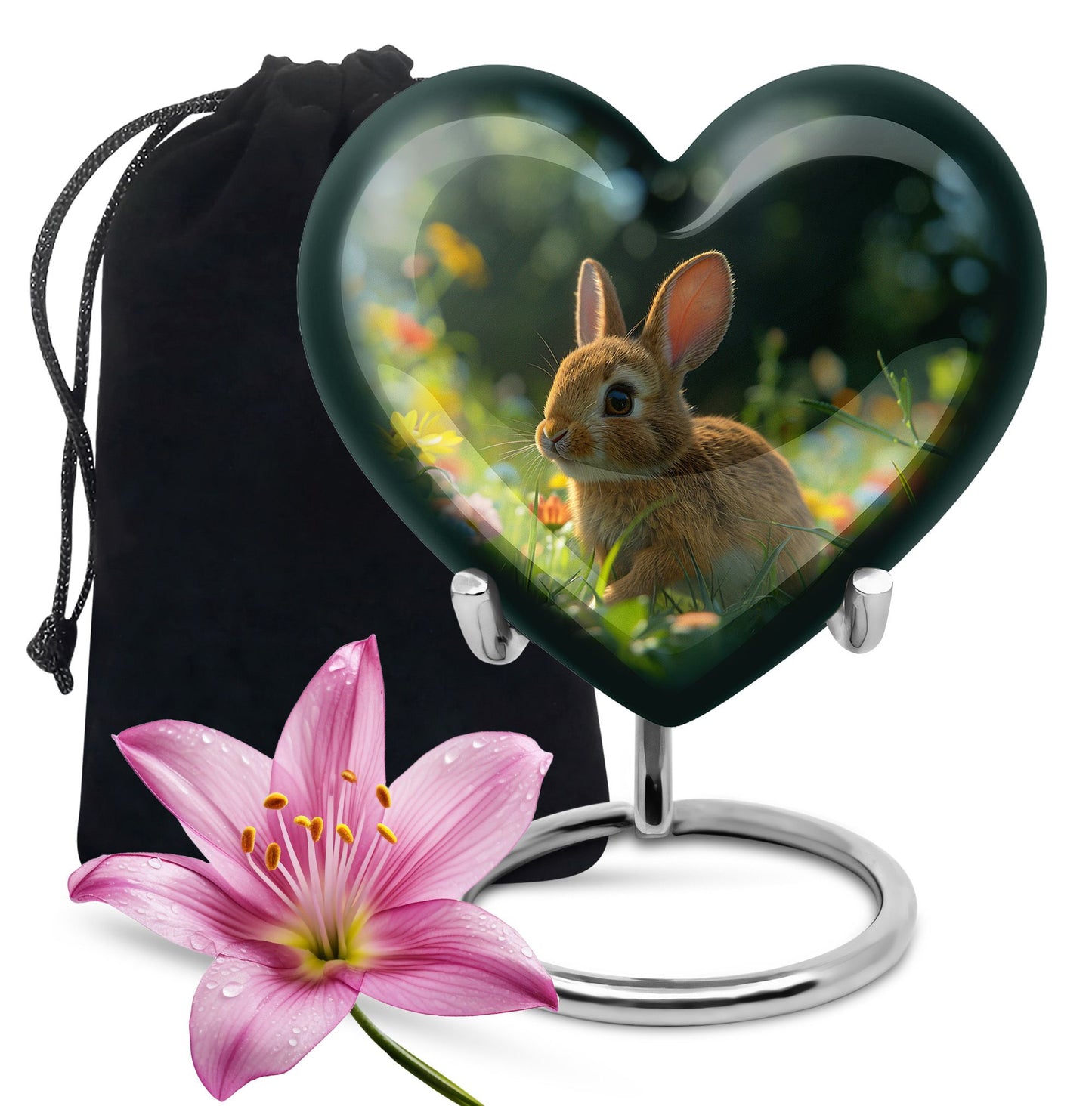 Personalized Rabbit Cremation Urn for Pet Ashes - 10-inch, 200 cu in - Yatskia