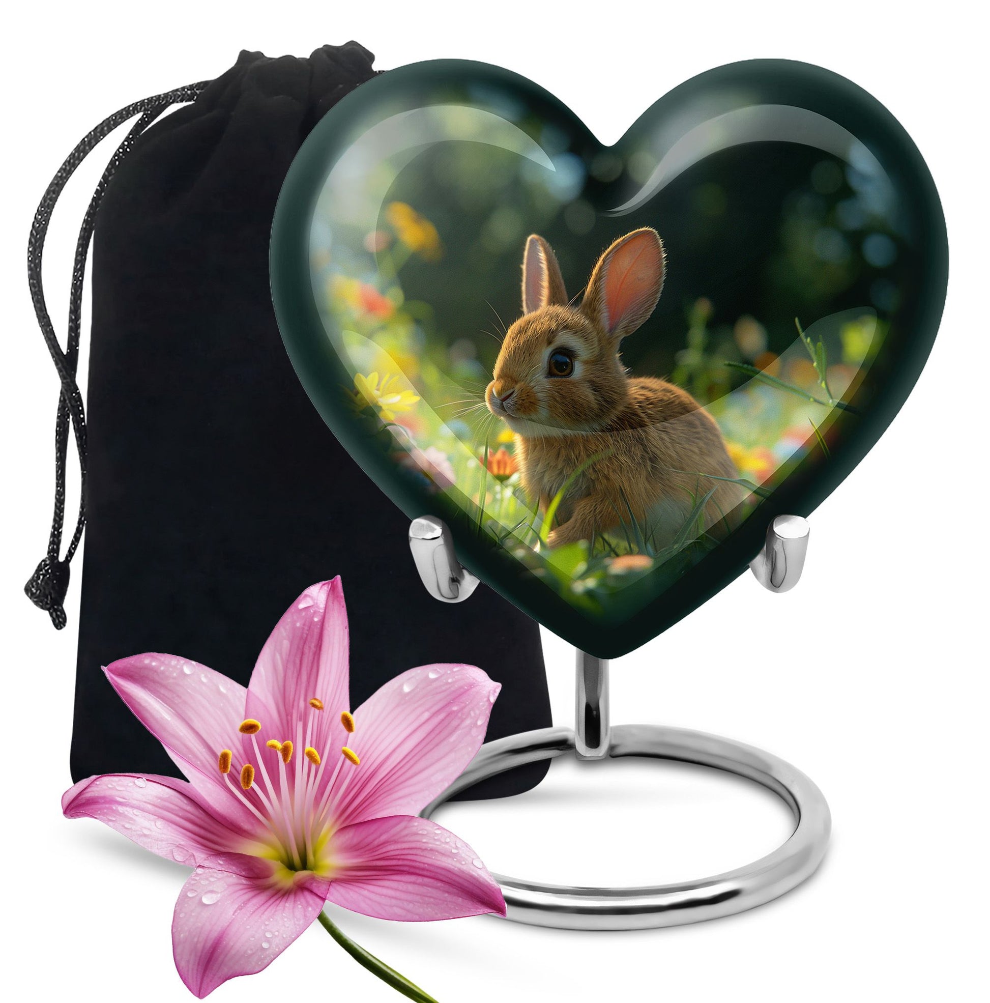 Summer Bunny Burial Urn - Decorative Unique Urns For Burial Ashes
