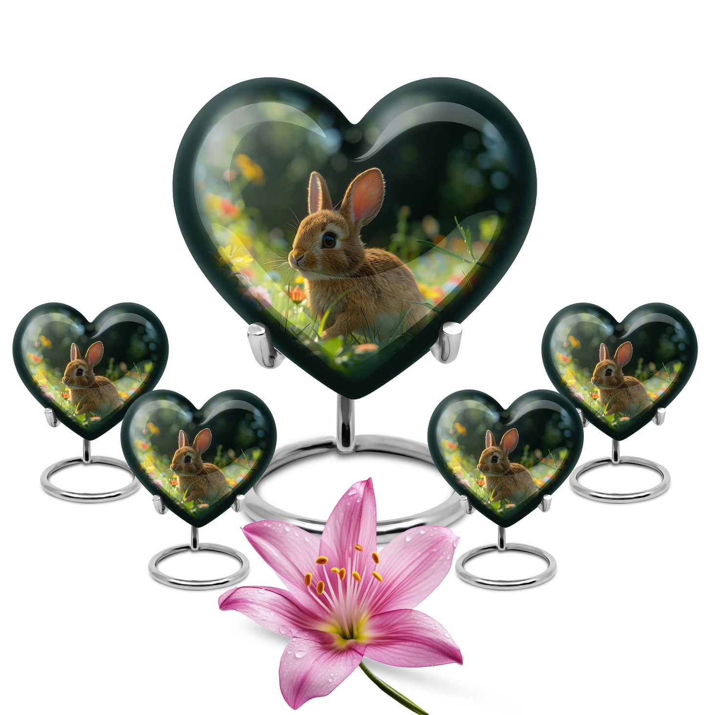 Personalized Rabbit Cremation Urn for Pet Ashes - 10-inch, 200 cu in - Yatskia