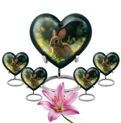 Personalized Rabbit Cremation Urn for Pet Ashes - 10-inch, 200 cu in - Yatskia