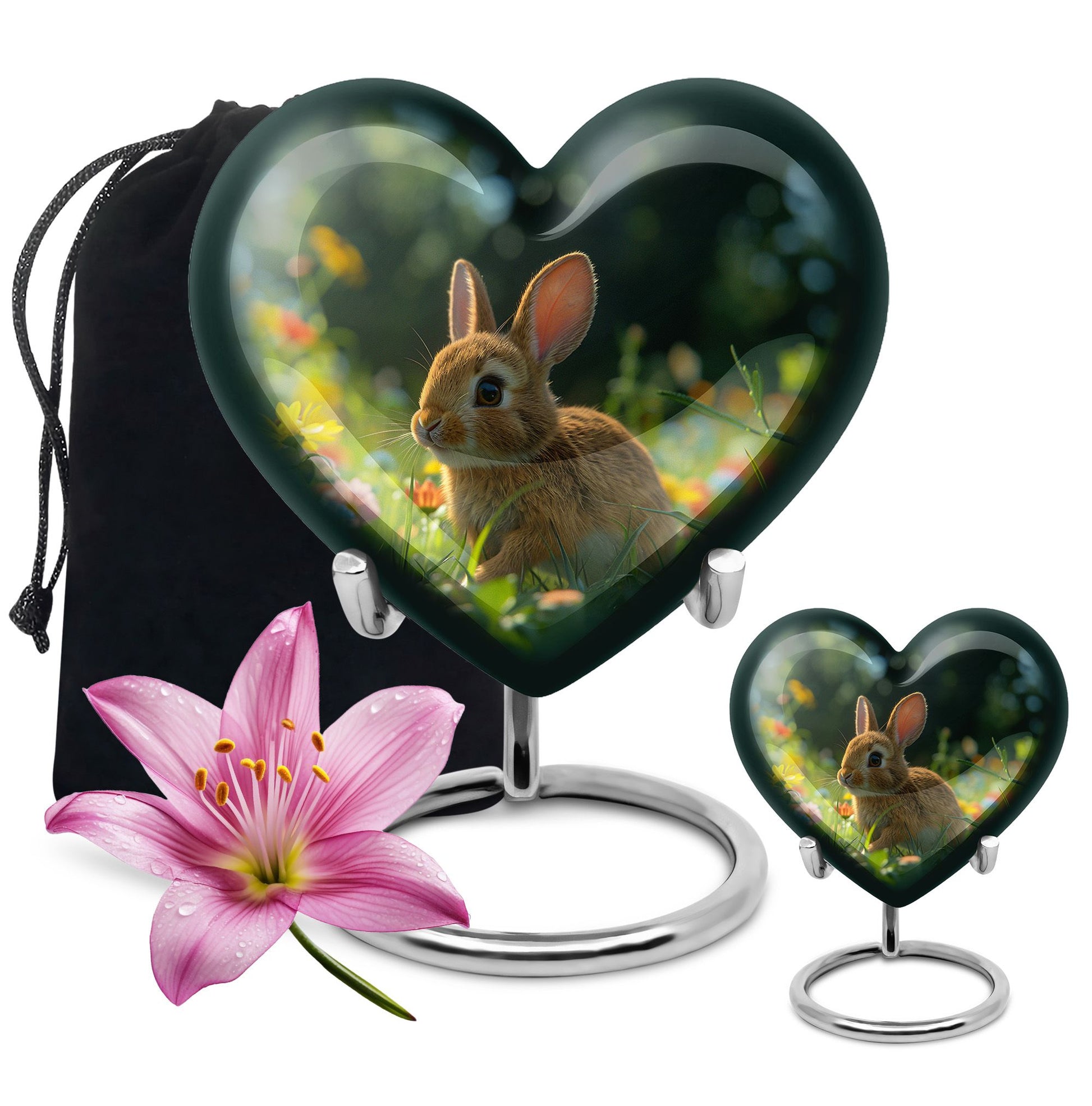 Summer Bunny Burial Urn - Decorative Unique Urns For Burial Ashes