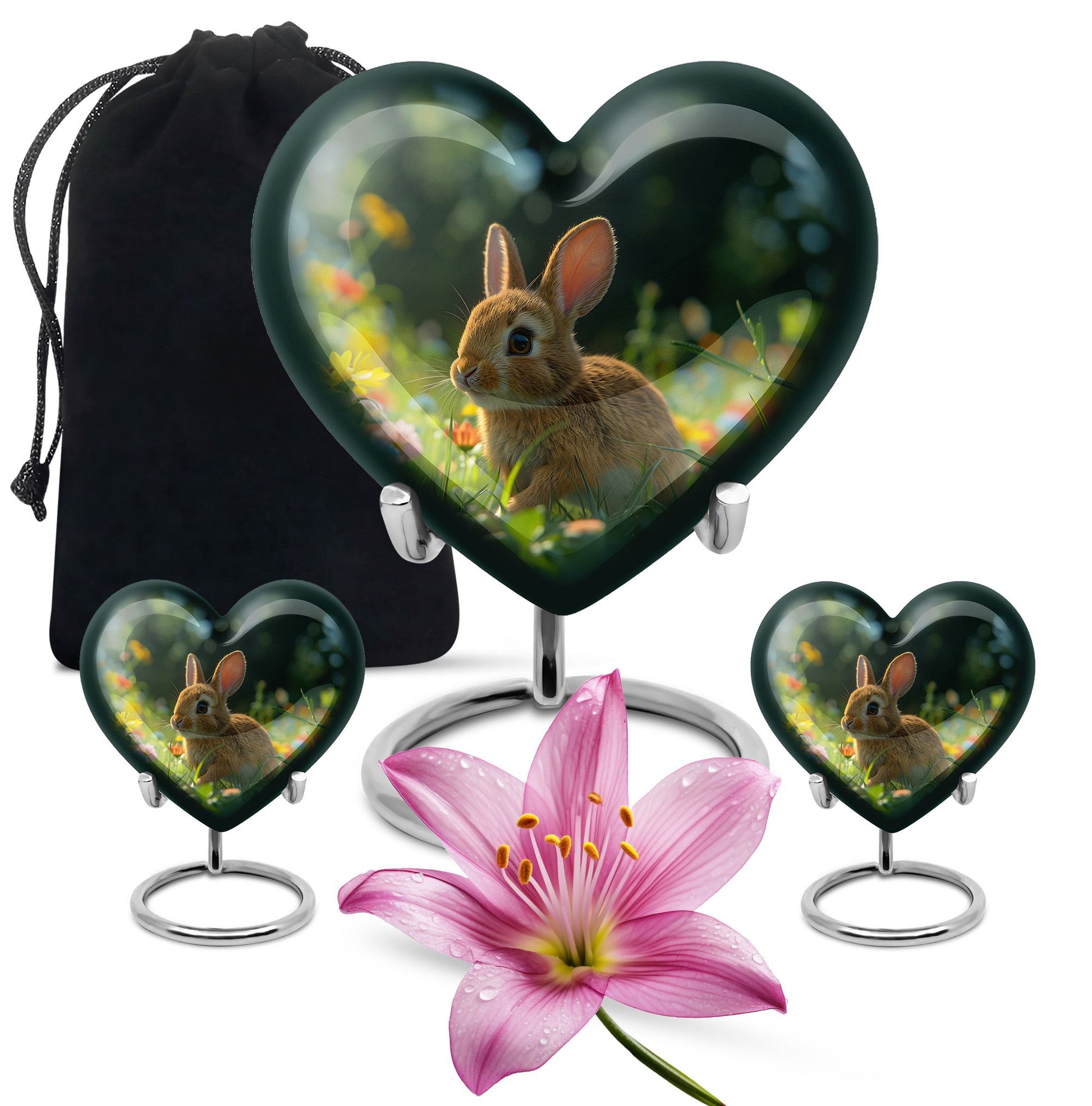 Summer Bunny Burial Urn - Decorative Unique Urns For Burial Ashes