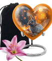 Golden Bunny Cremation Urn- Large Decorative Rabbit Urn For Ashes