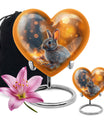 Golden Bunny Cremation Urn- Large Decorative Rabbit Urn For Ashes