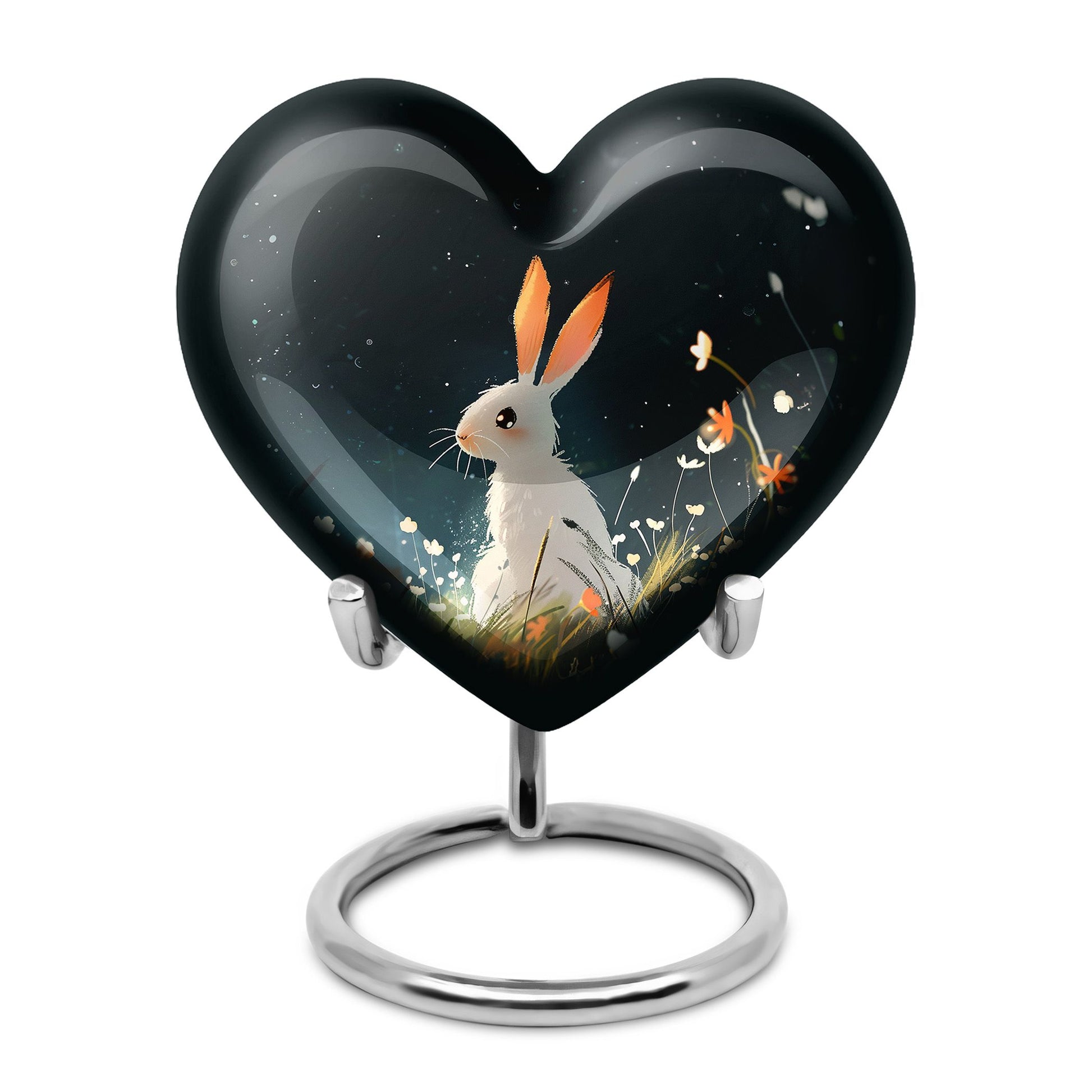 White Bunny Rabbit Burial Urn - Small Urn For Pet Ashes
