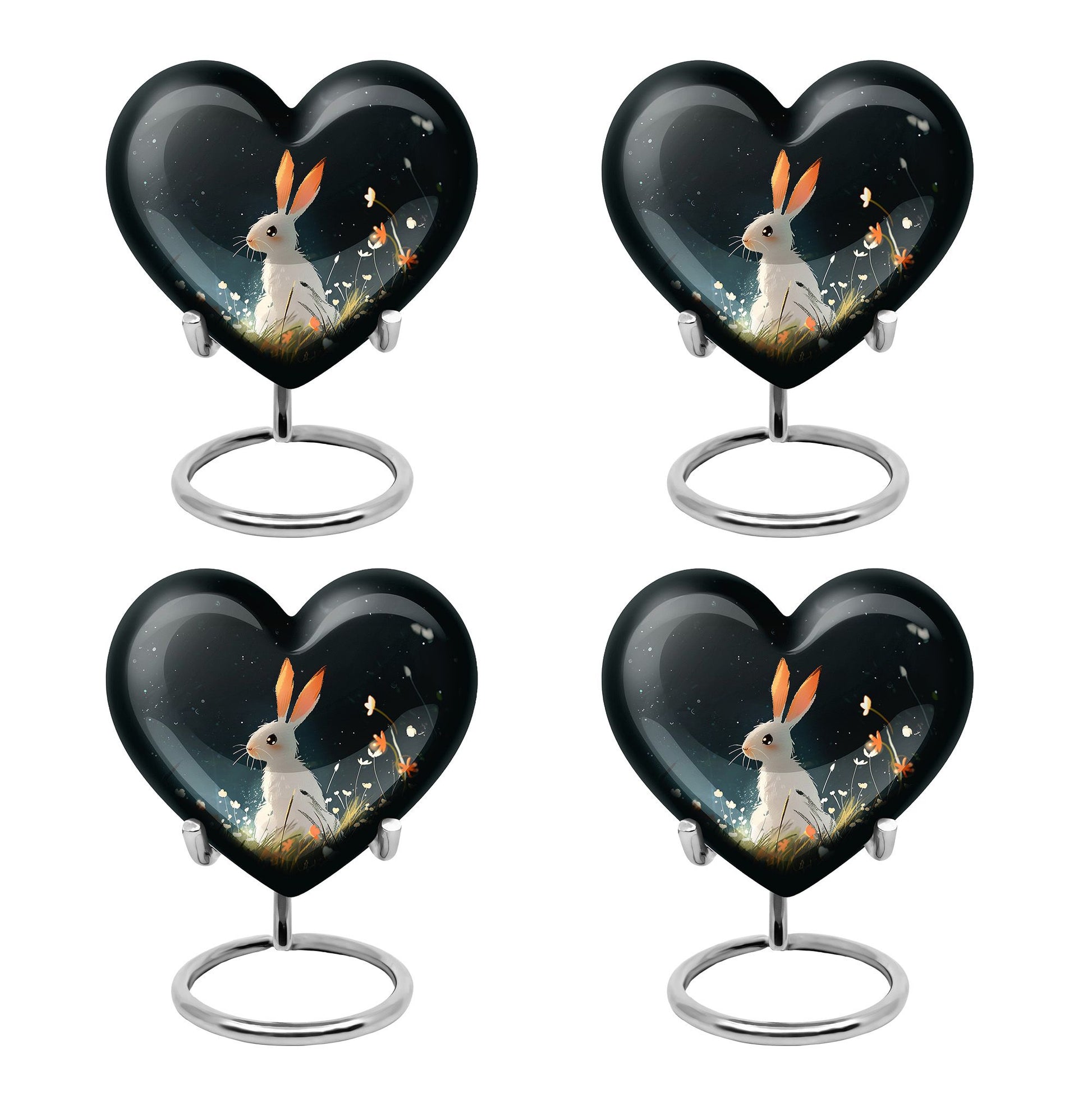 White Bunny Rabbit Burial Urn - Small Urn For Pet Ashes