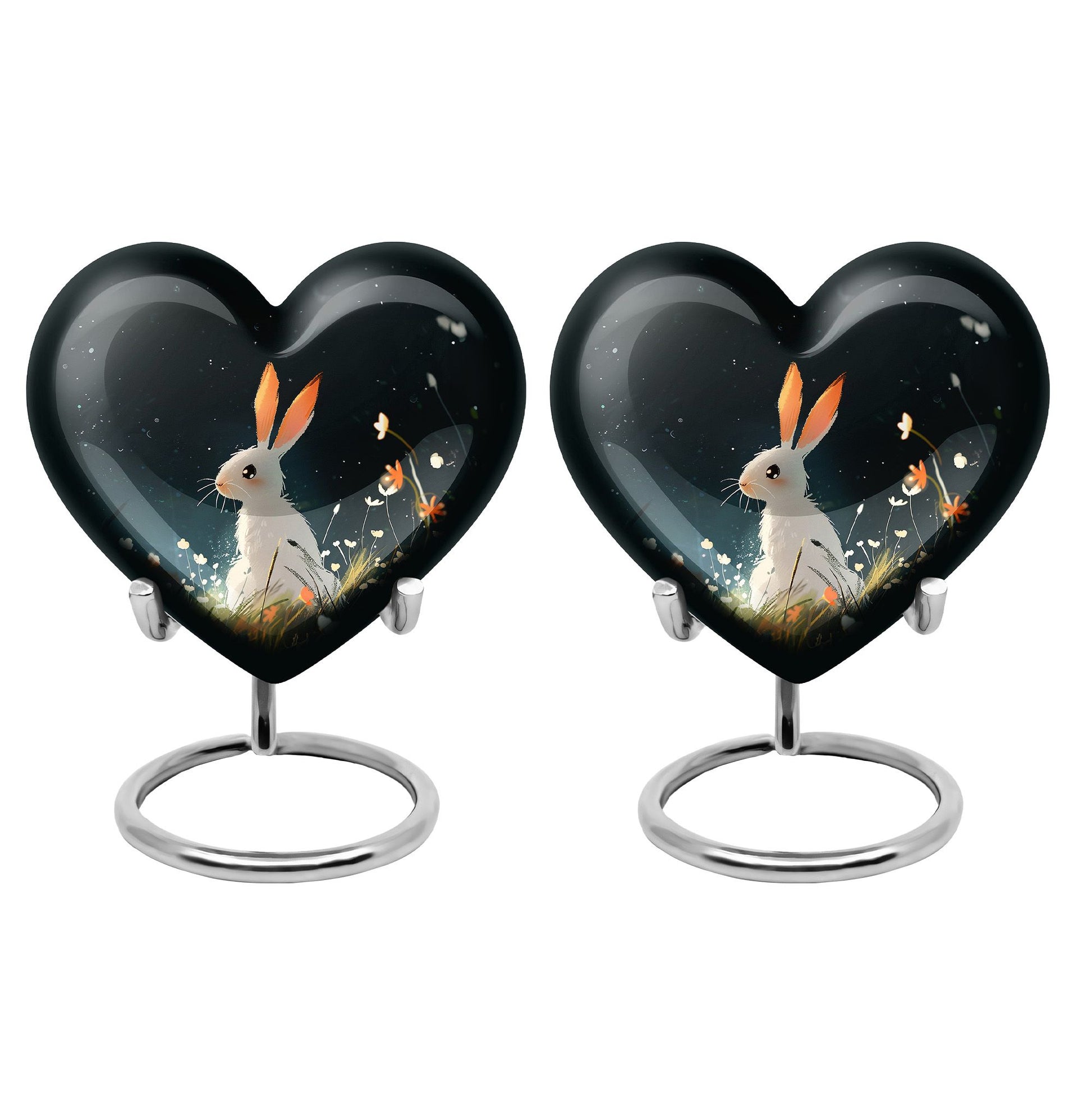 White Bunny Rabbit Burial Urn - Small Urn For Pet Ashes