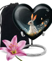 White Bunny Rabbit Burial Urn - Small Urn For Pet Ashes