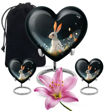 White Personalized Pet Keepsake Urn for Pet Ashes - 10-inch, 200 cu in - Yatskia