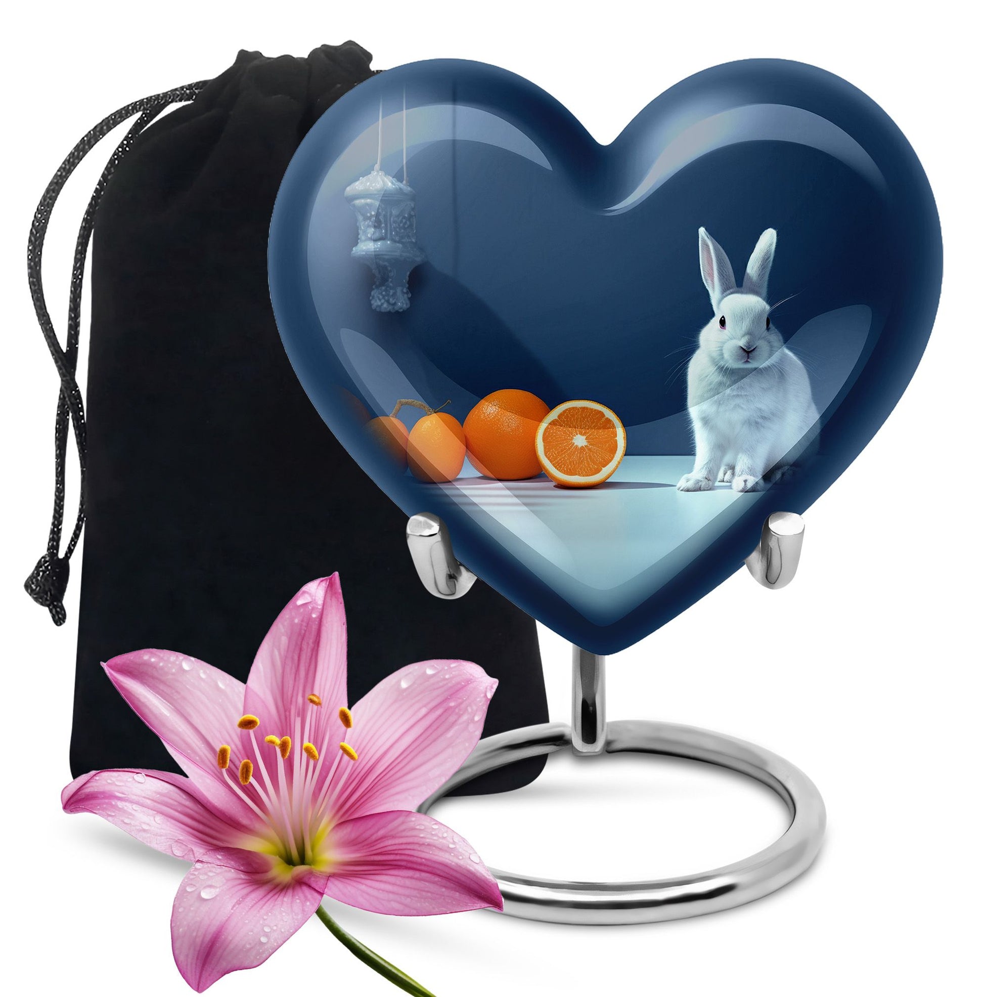 White Baby Bunny Rabbit Urn - A Unique Memorial For Pet Lovers