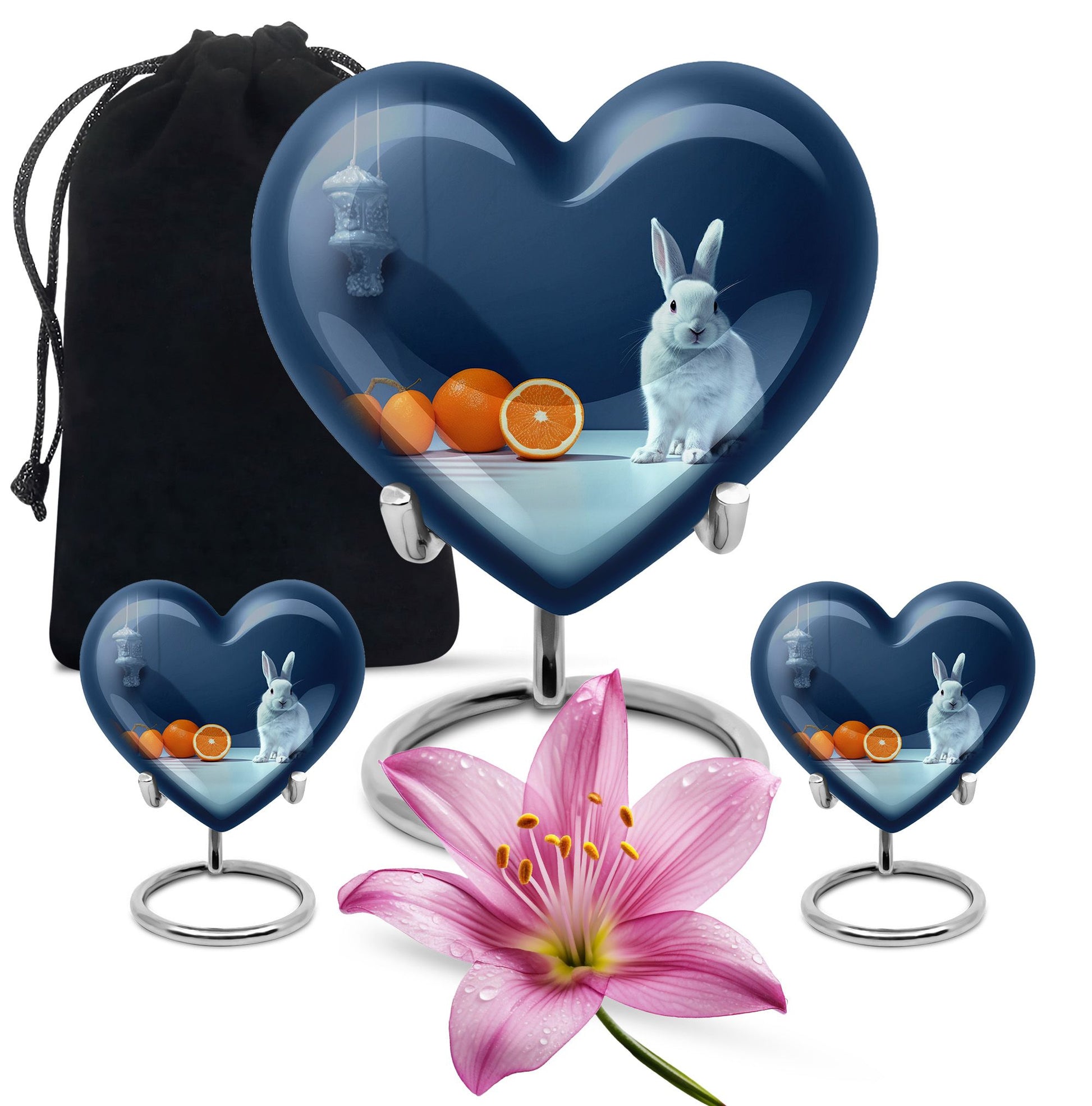 White Baby Bunny Rabbit Urn - A Unique Memorial For Pet Lovers