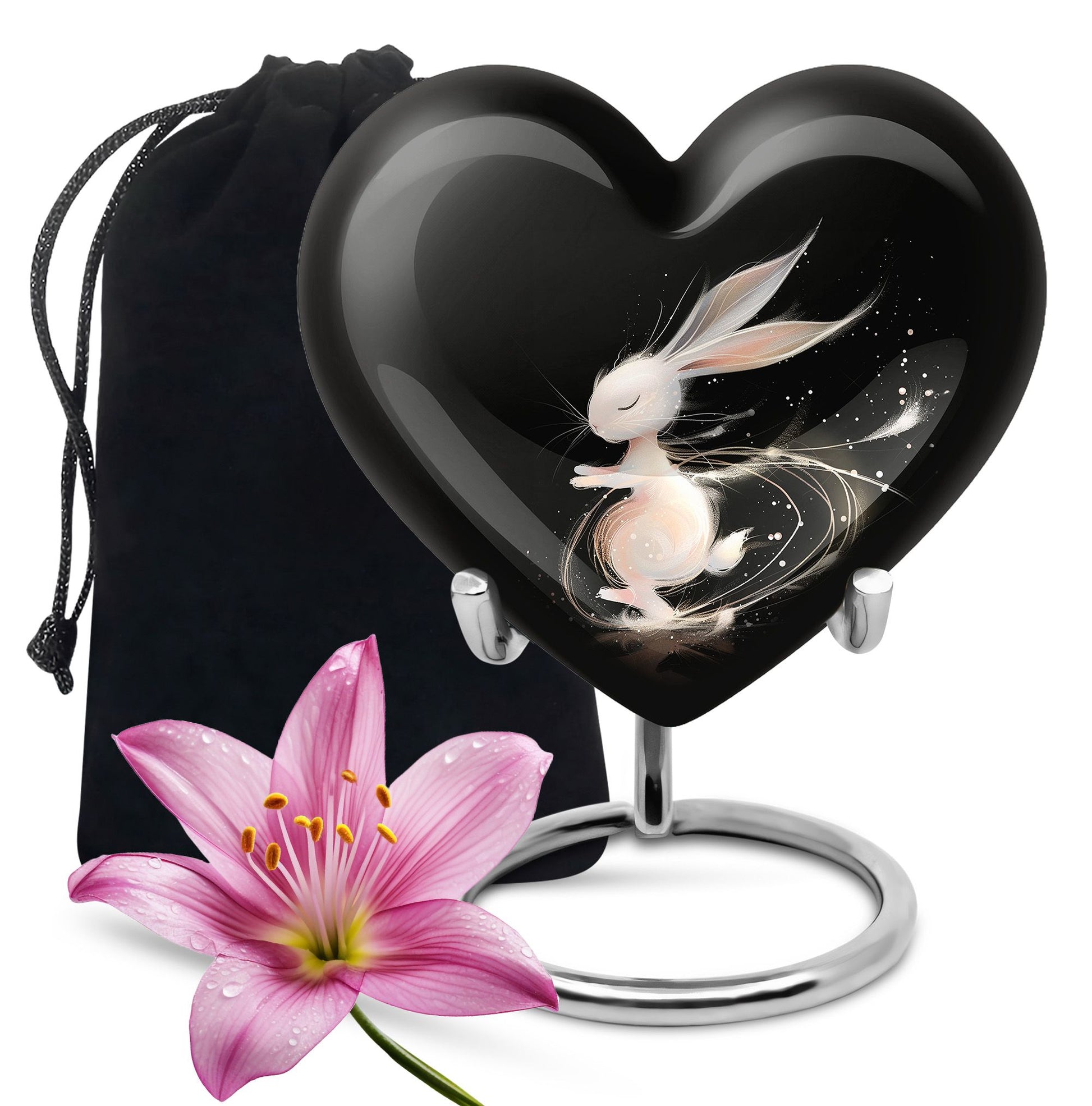 Sleeping Bunny Rabbit Urn - Personalized Pet Urns For Ashes