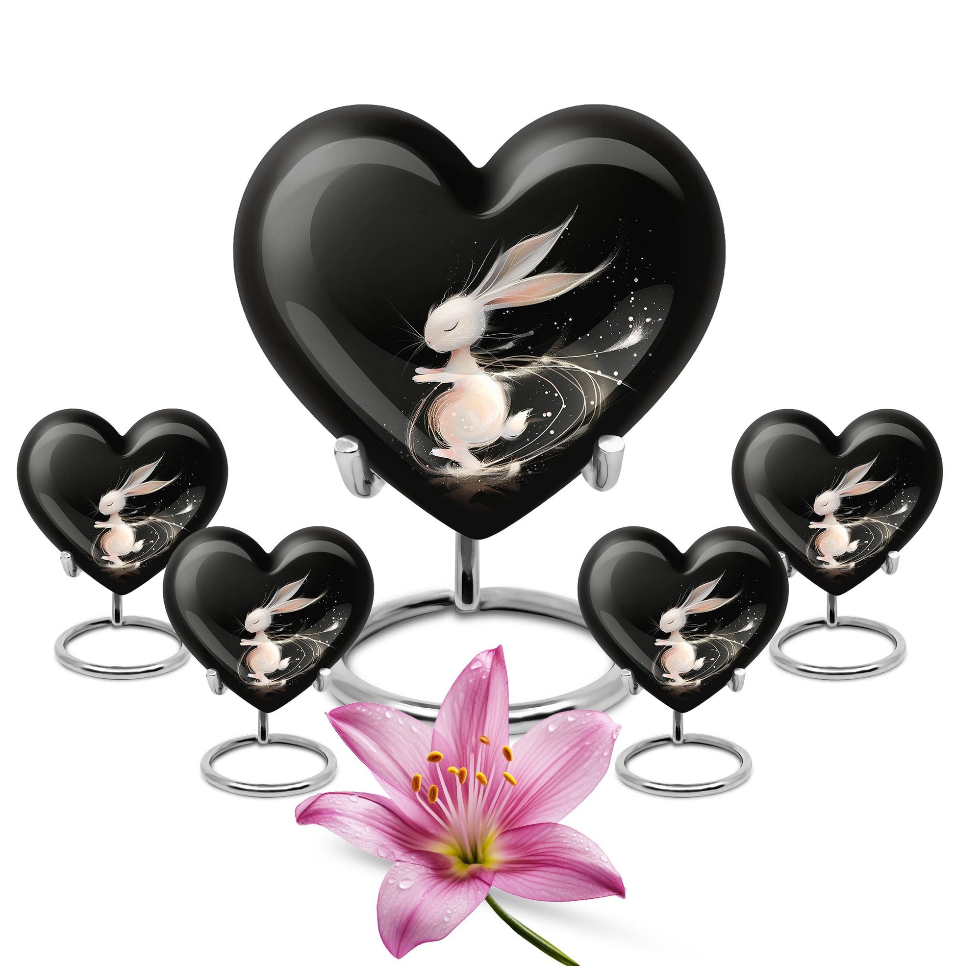 Sleeping Bunny Rabbit Urn - Personalized Pet Urns For Ashes