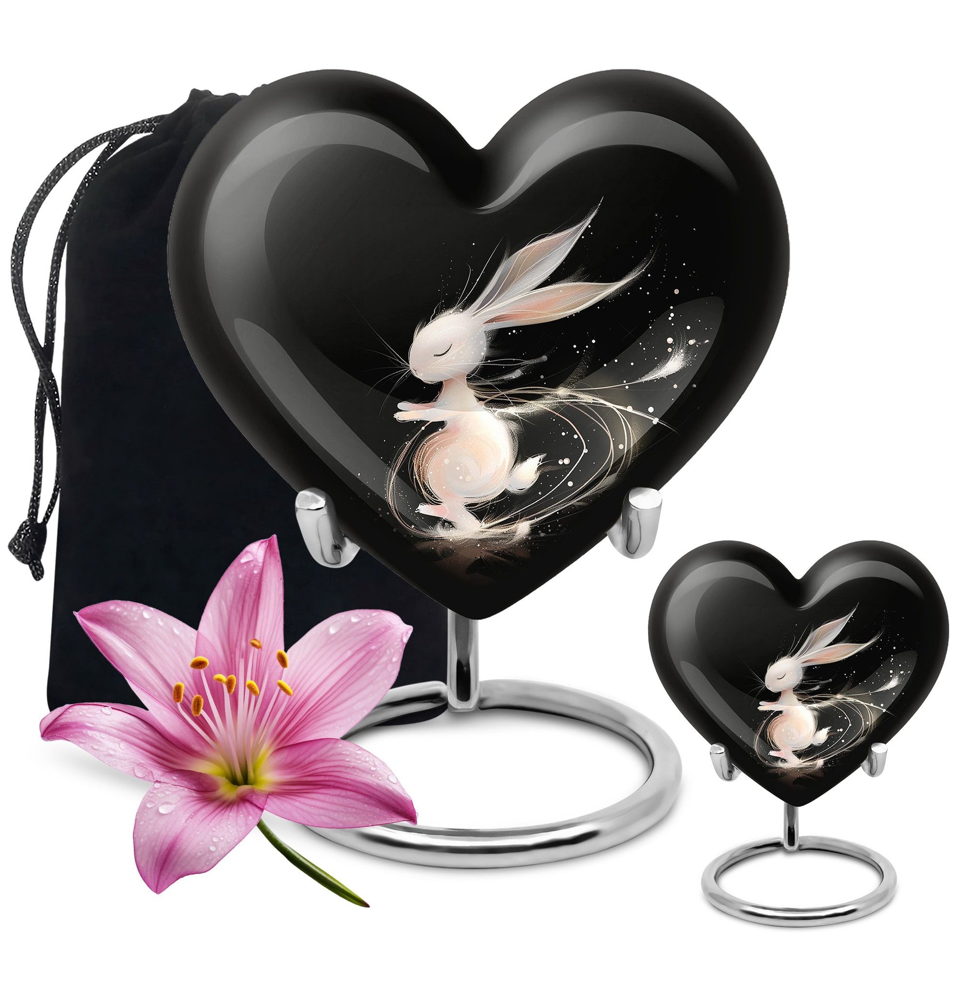 Sleeping Bunny Rabbit Urn - Personalized Pet Urns For Ashes