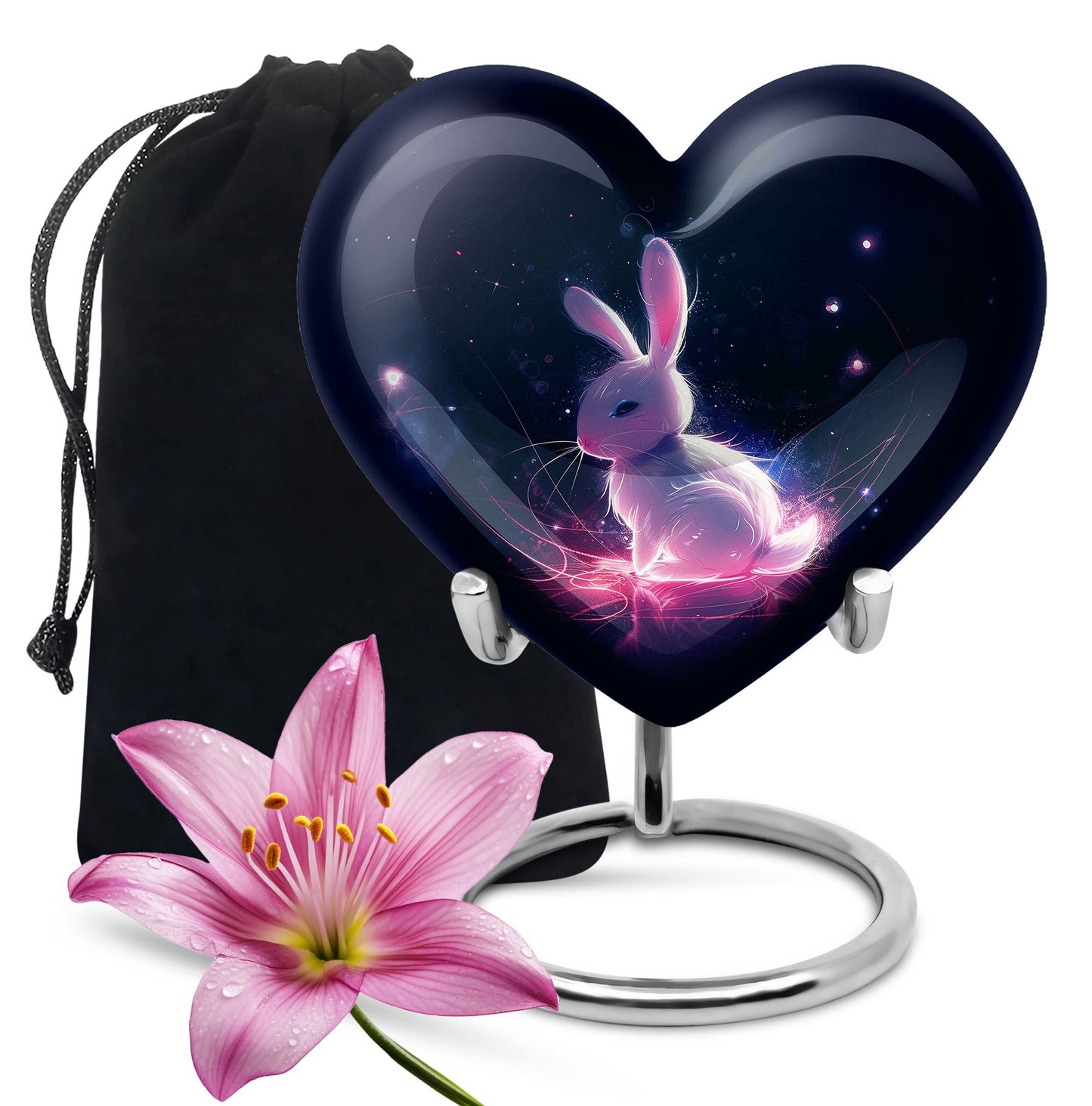 Personalized Rabbit Memorial Urn for Pet Ashes - 10-inch, 200 cu in - Yatskia