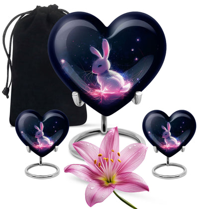Personalized Rabbit Memorial Urn for Pet Ashes - 10-inch, 200 cu in - Yatskia