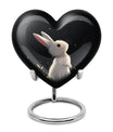 Black Baby Bunny Cremation Urn - Mini Urns For Pet Ashes