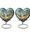 Colorful Flowers & Bunny Cremation Urn - Pet Urn For Ashes