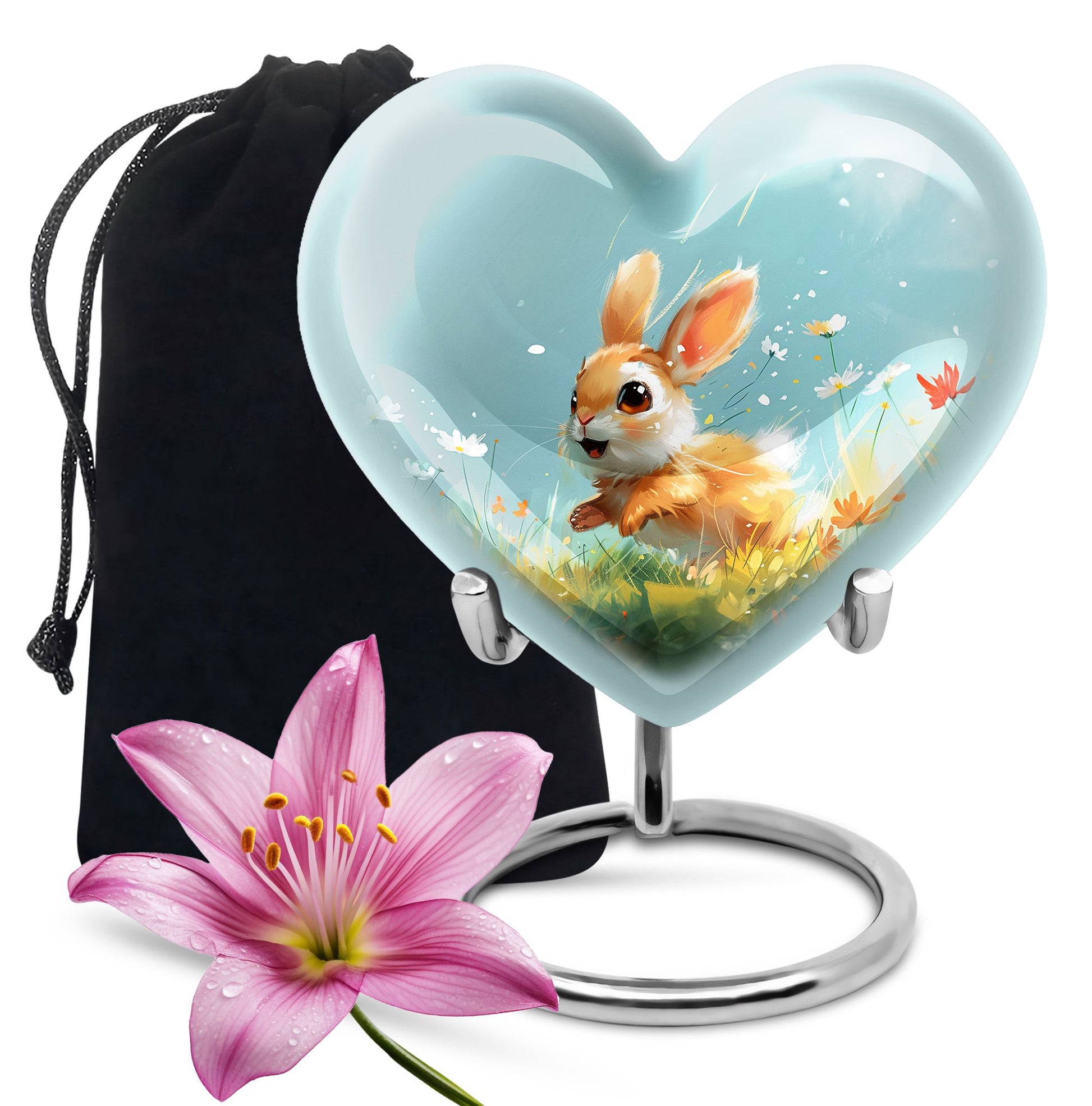 Baby Bunny Rabbit - Decorative Pet Memorial Keepsake For Beloved Animals