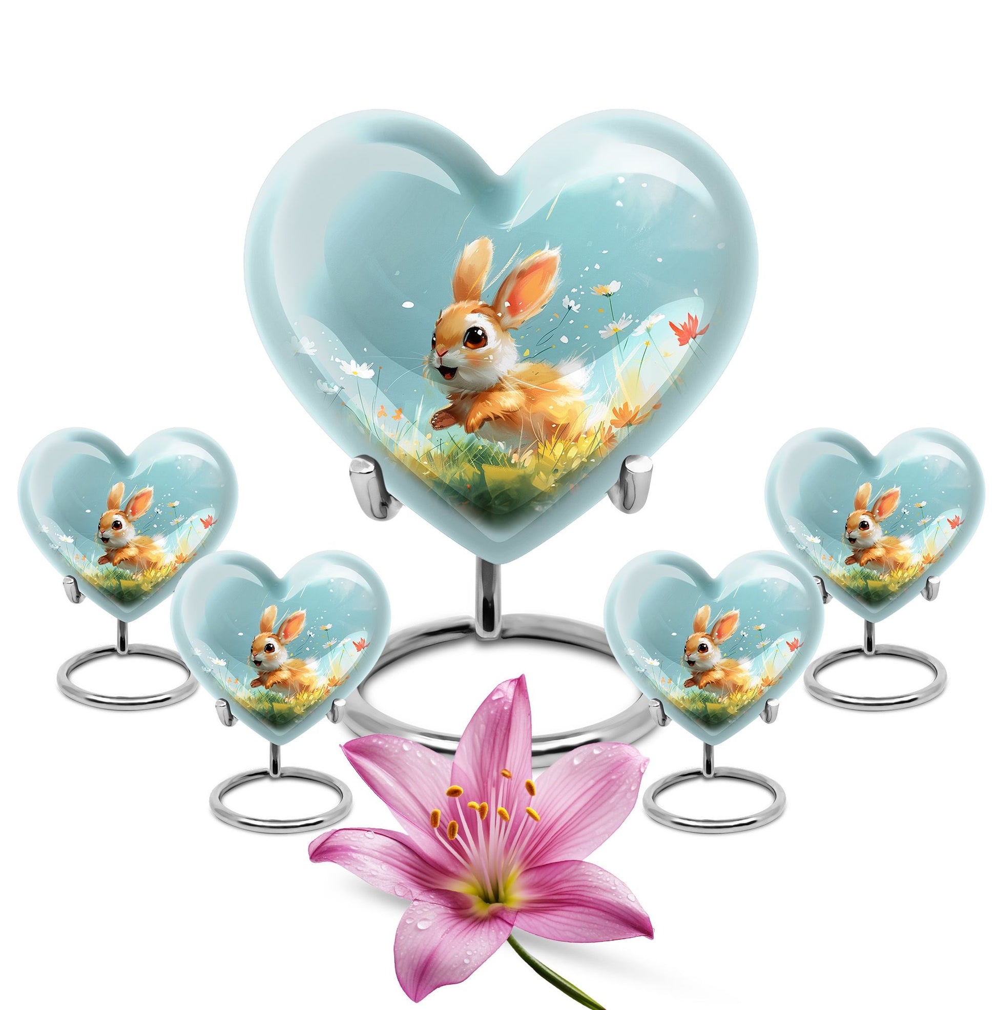 Baby Bunny Rabbit - Decorative Pet Memorial Keepsake For Beloved Animals