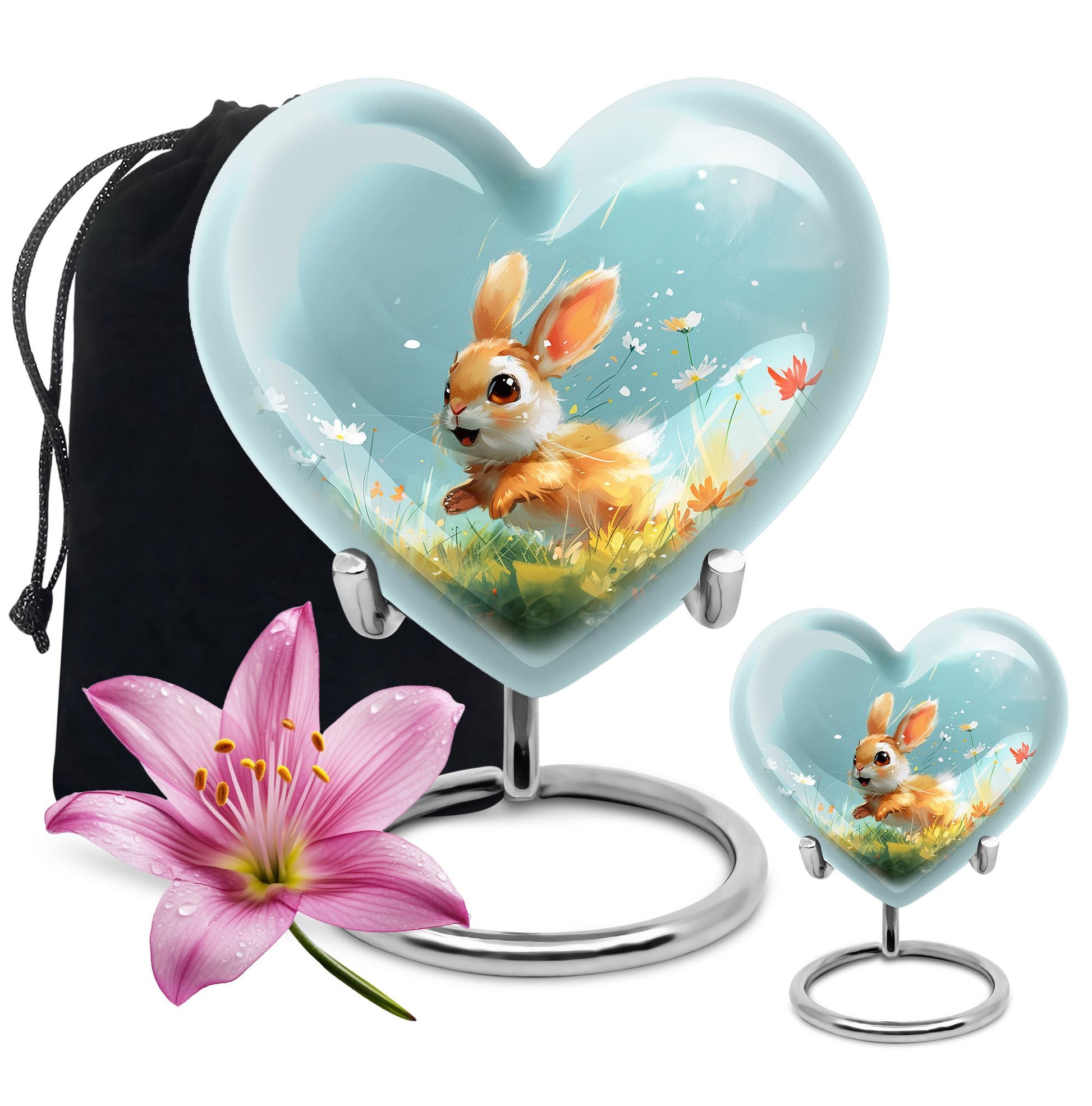 Baby Bunny Rabbit - Decorative Pet Memorial Keepsake For Beloved Animals