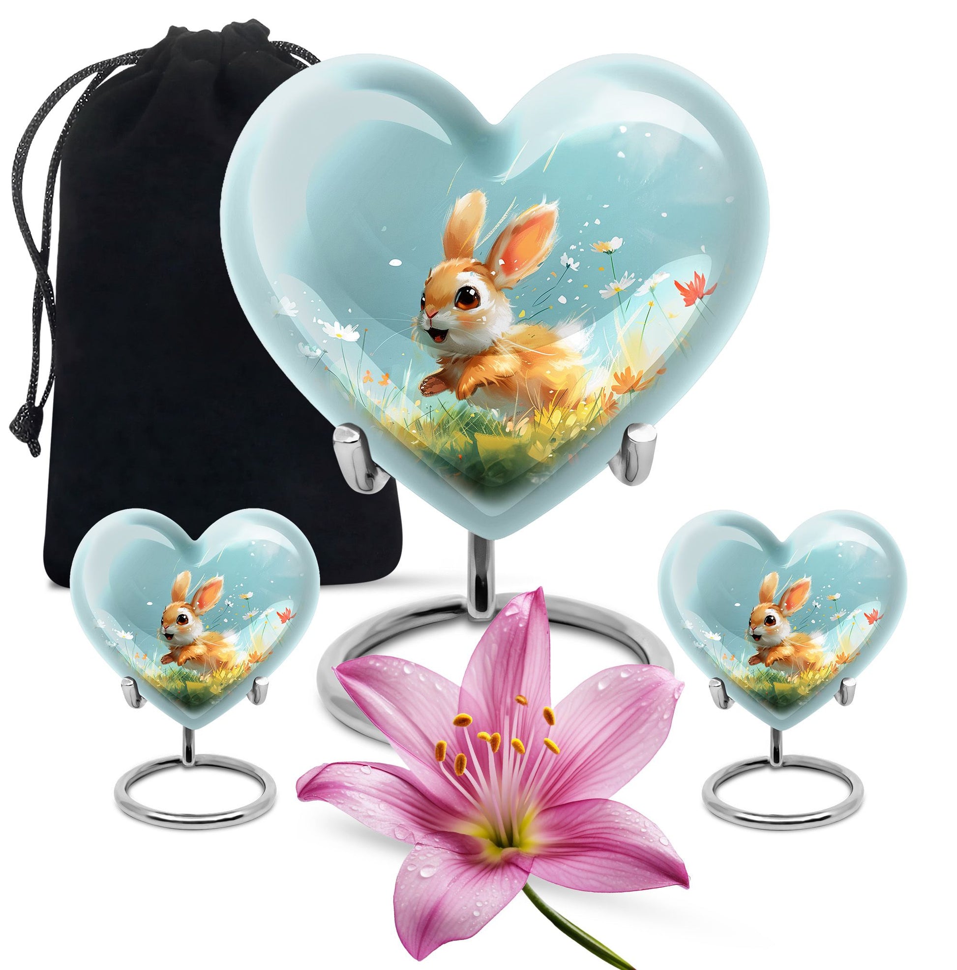 Baby Bunny Rabbit - Decorative Pet Memorial Keepsake For Beloved Animals